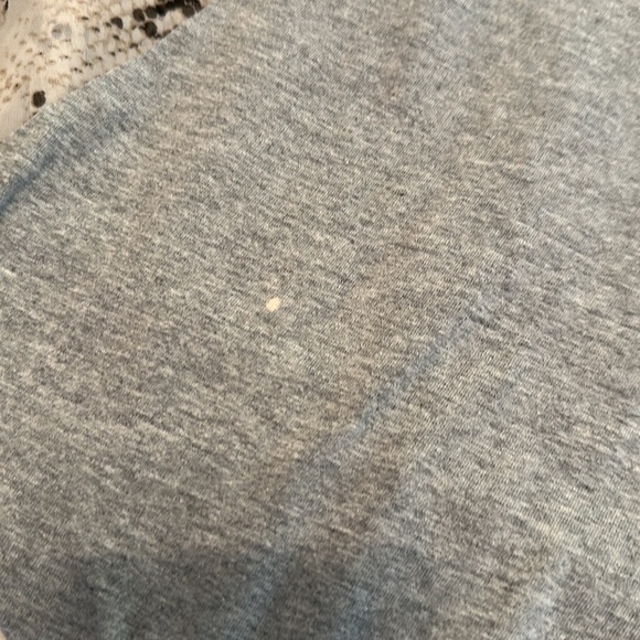 Current air grey mixed media snakeskin flutter sleeve knot detail medium tee - Picture 7 of 7